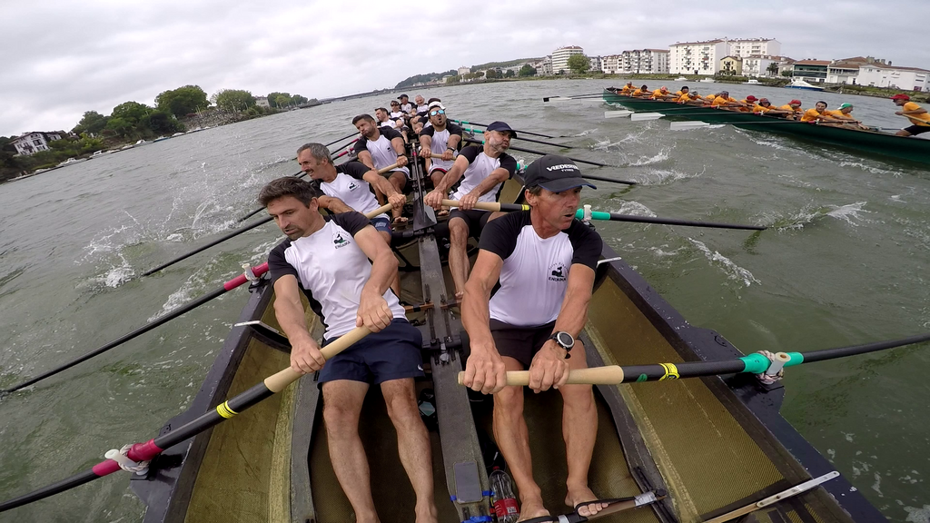 la traînière en plein effort